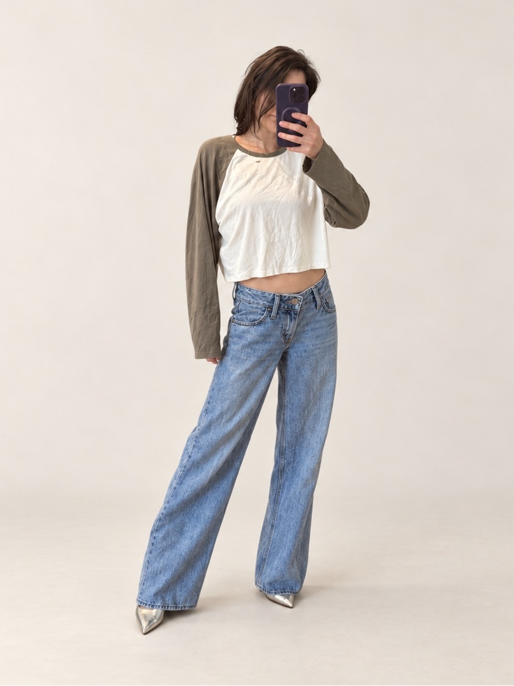 Levi’s super low wide leg jeans